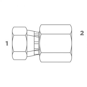 6506 ADAPTADOR HEMBRA JIC GIRATORIA - HEMBRA NPT