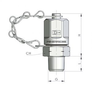 VÁLVULA ACOPLAMIENTOS DE PRUEBA ROSCADOS MACHO NPT