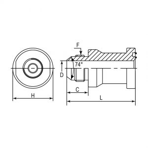 1JFS ADAPTADOR RECTO MACHO JIC A BRIDA CODE 62
